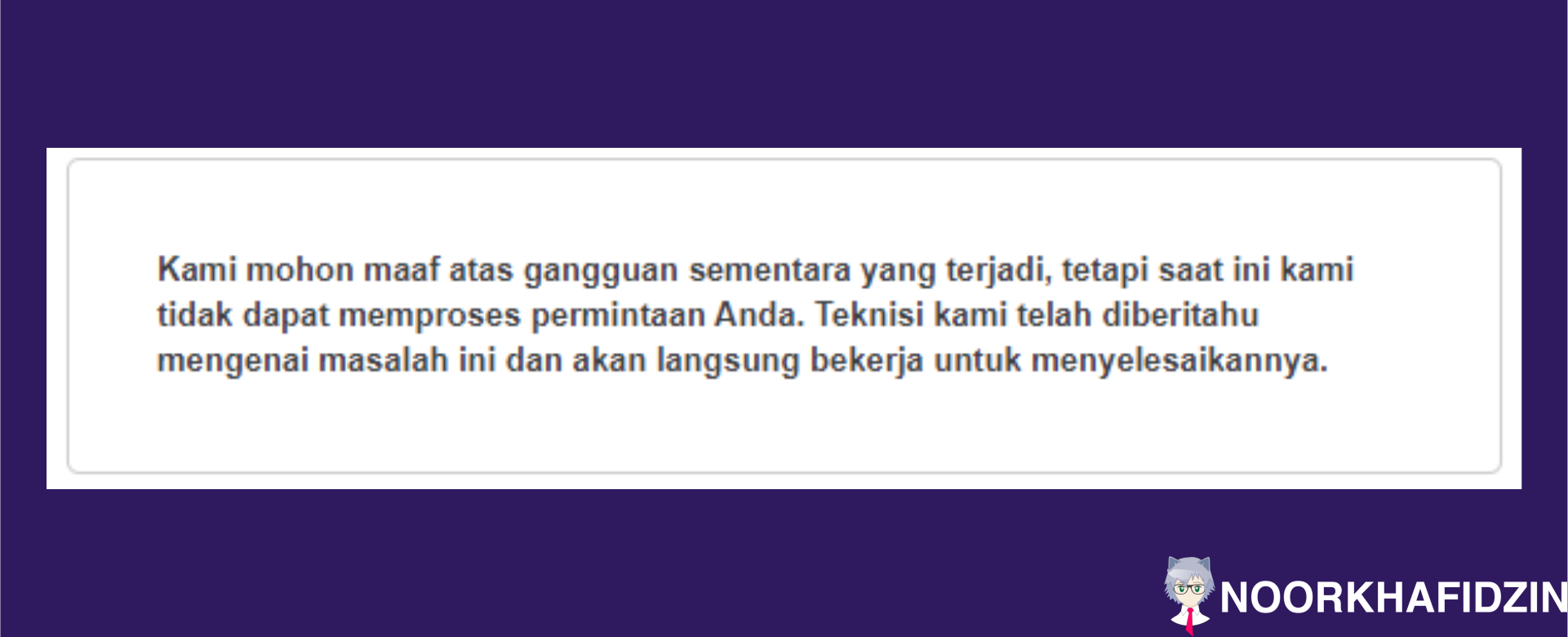 notifikasi gangguan adsense