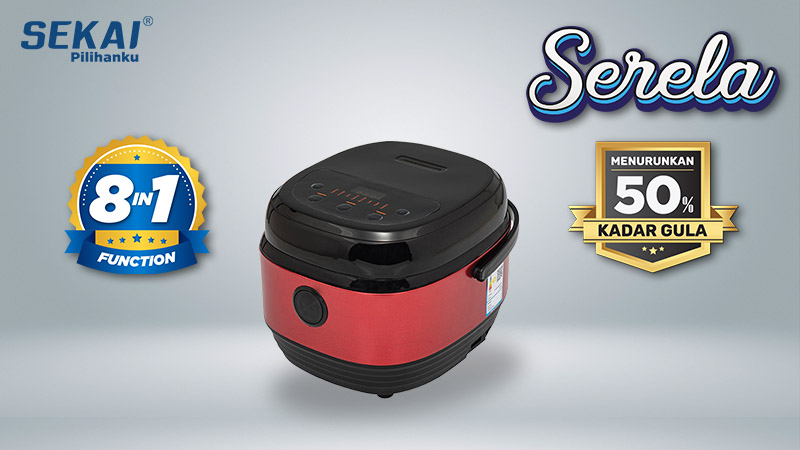 Penanak Nasi Low Sugar CMW 522 Serela Warna Merah
