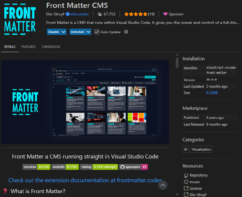 Front Matter CMS