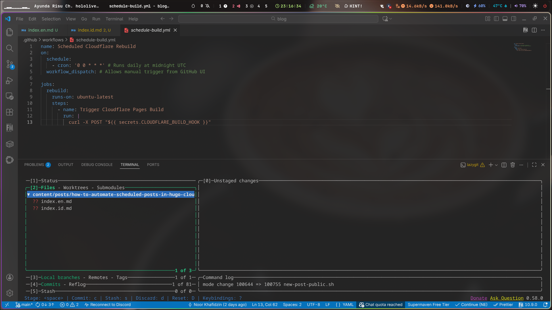 How to Automate Scheduled Posts in Hugo: Cloudflare Pages & GitHub ...