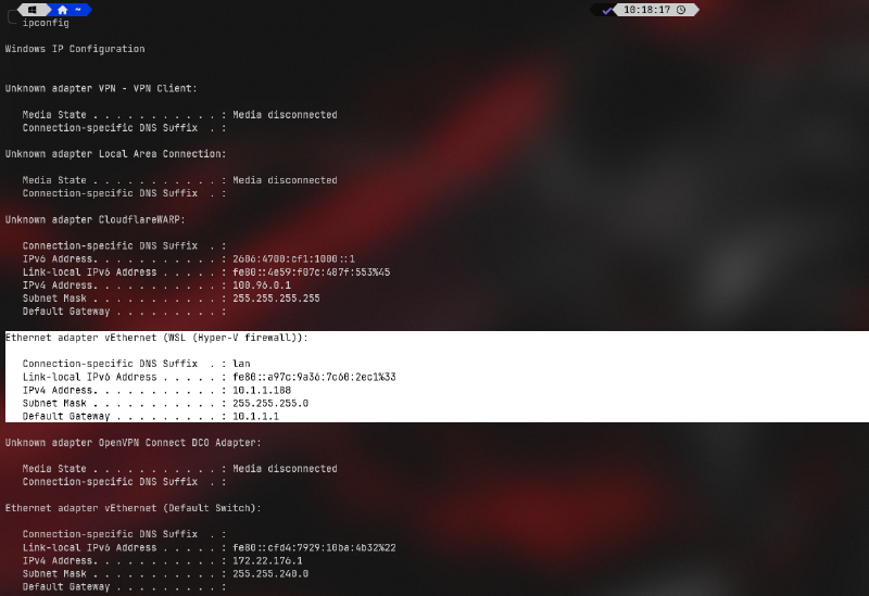 ipconfig Windows
